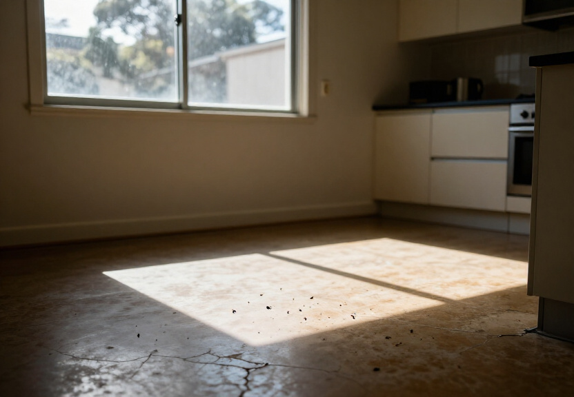 Cockroach infestation in a Seven Hills kitchen before treatment